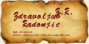 Zdravoljub Radonjić vizit kartica